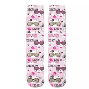 💝 Socks: Cats Fashion Pink