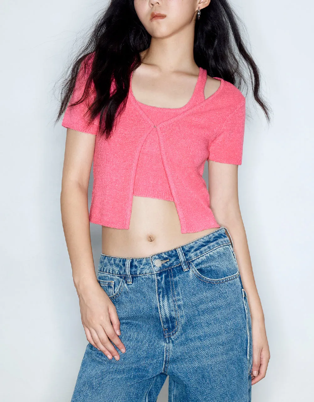 2 In 1 Knitted T-Shirt