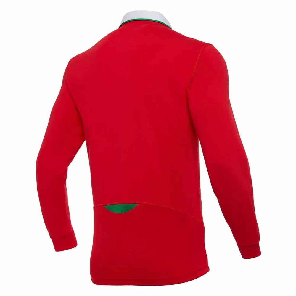 2020-2021 Wales Home LS Cotton Rugby Shirt