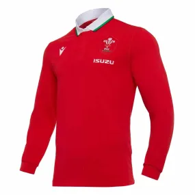 2020-2021 Wales Home LS Cotton Rugby Shirt