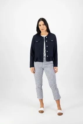 2047N Ink - Jacket with Frill Hem