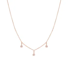 3 DIAMOND DROP NECKLACE