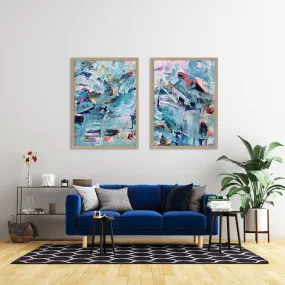 Abstract Colour Burst - Print Set of 2
