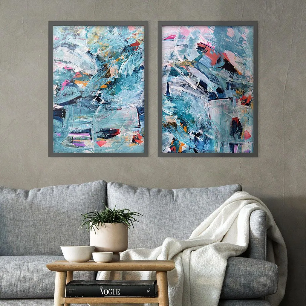 Abstract Colour Burst - Print Set of 2