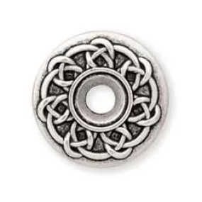 Antique Silver, Round Celtic Concho Plate, Zinc Alloy (C-1825)