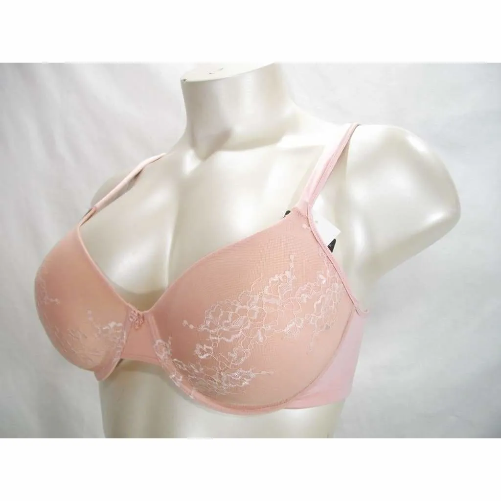 Bali DFD653 D653 Lace Desire Natural Lift Underwire Bra 42DD Sheer Pale NWT