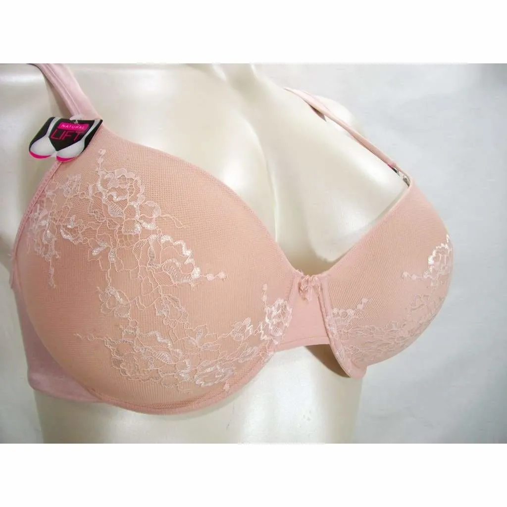 Bali DFD653 D653 Lace Desire Natural Lift Underwire Bra 42DD Sheer Pale NWT