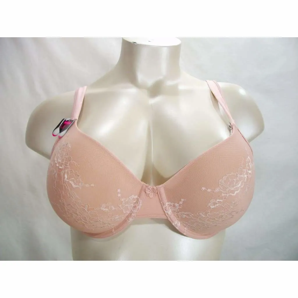 Bali DFD653 D653 Lace Desire Natural Lift Underwire Bra 42DD Sheer Pale NWT
