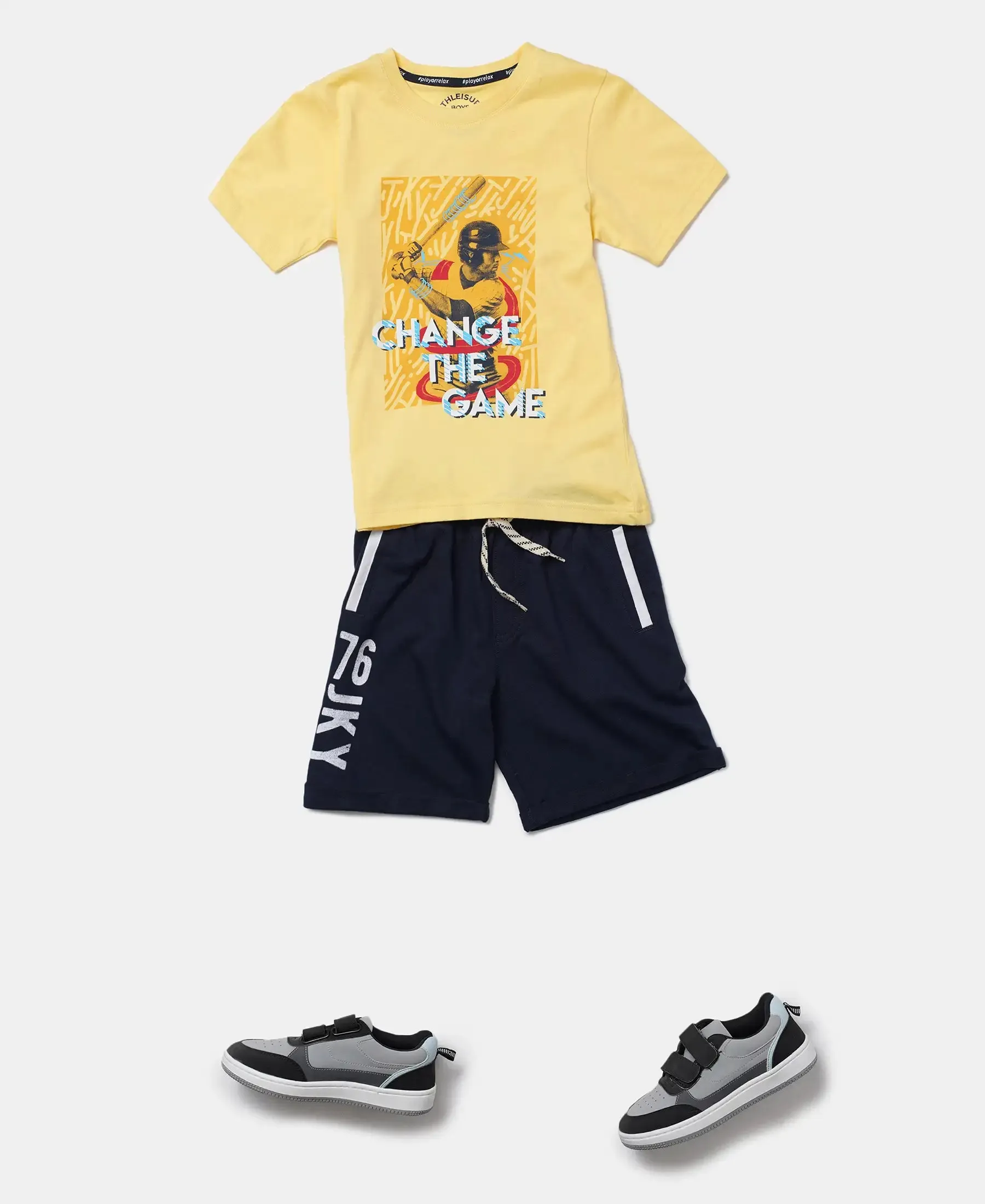 Boy's Super Combed Cotton Graphic Printed Half Sleeve T-Shirt - Snap Dragon Printed