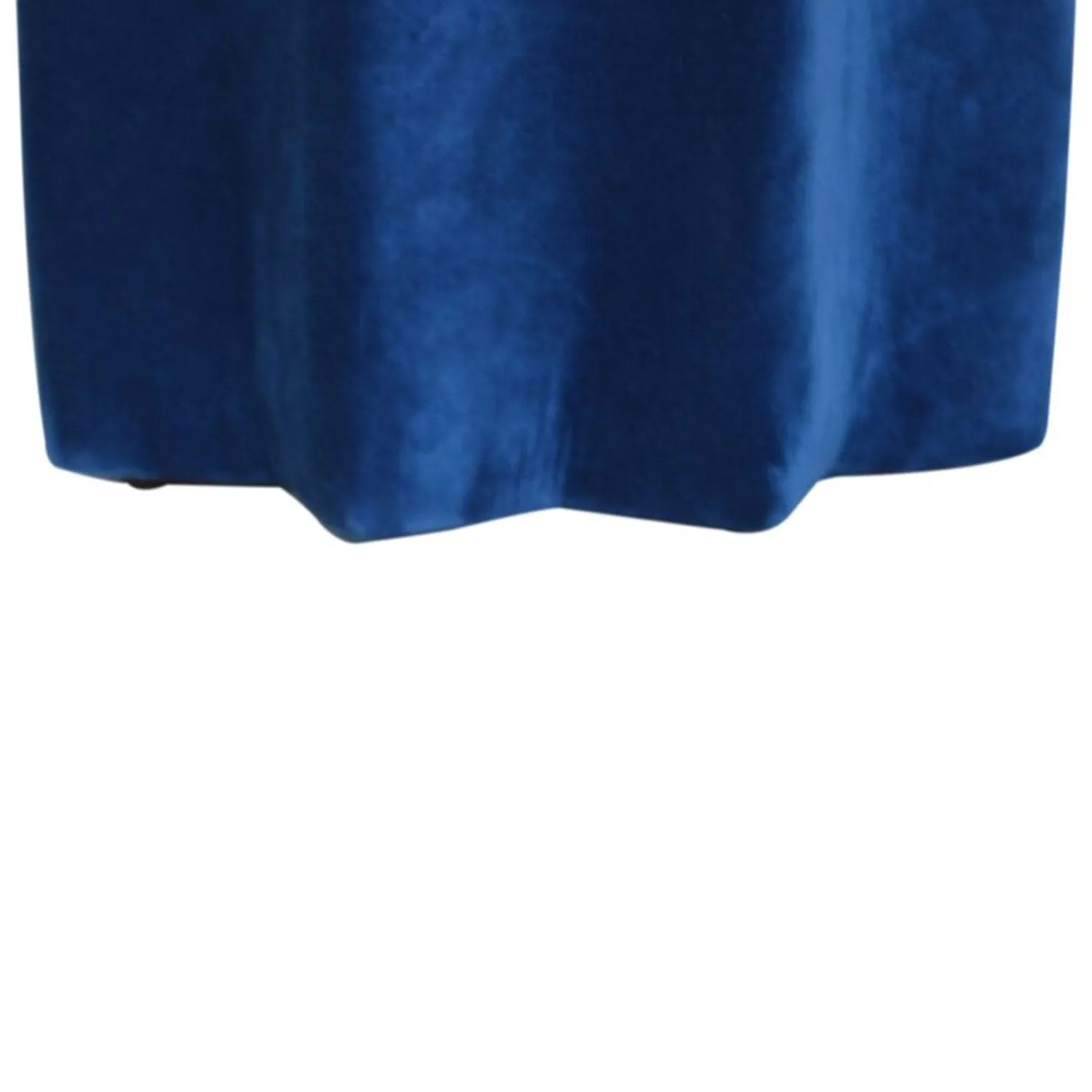Burford Blue Velvet Star Design Footstool