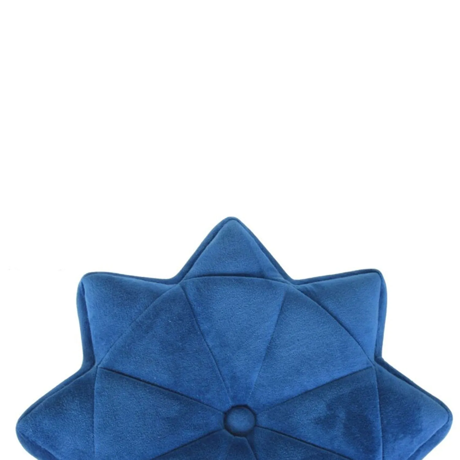 Burford Blue Velvet Star Design Footstool