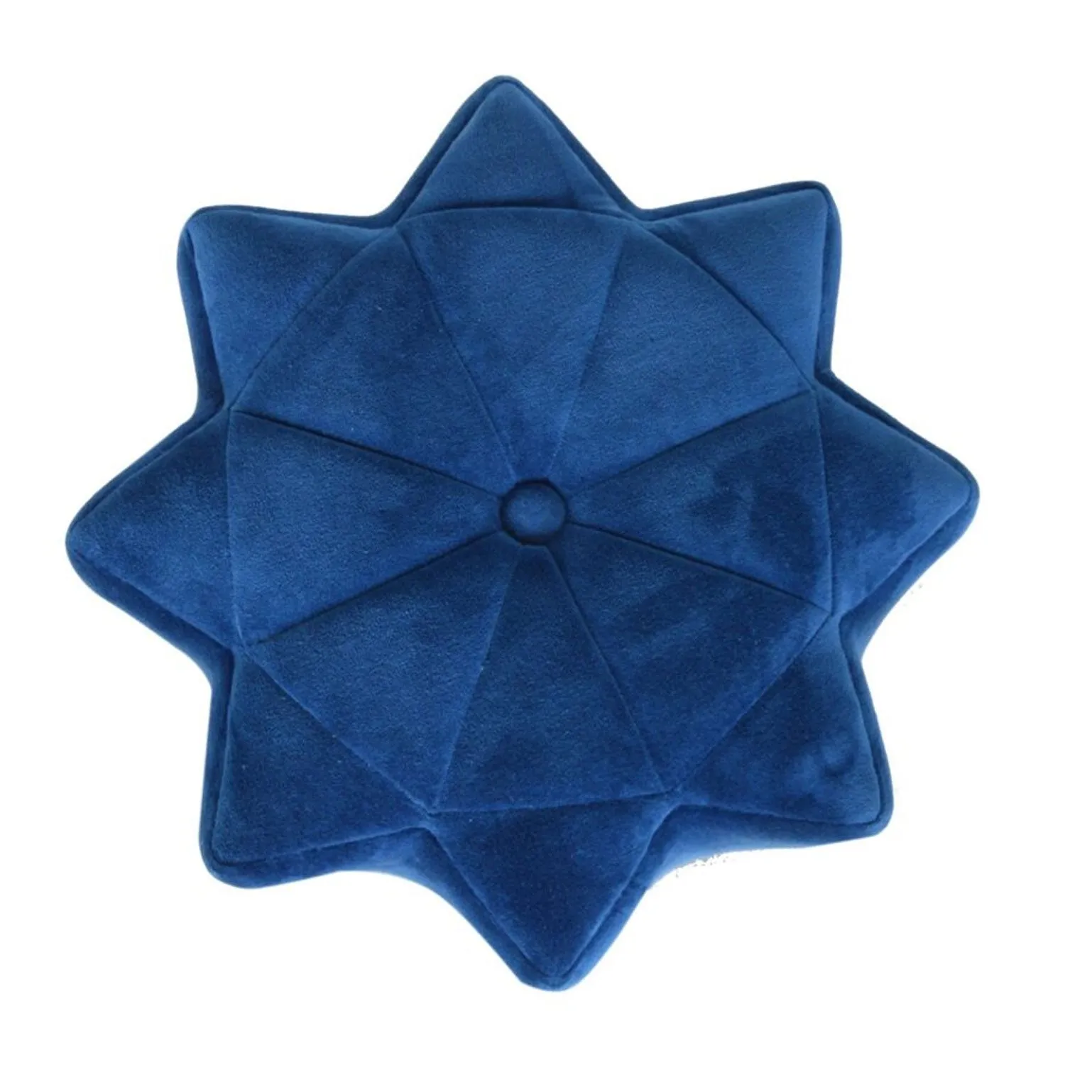 Burford Blue Velvet Star Design Footstool