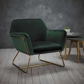 Charles Velvet Contemporary Armchair