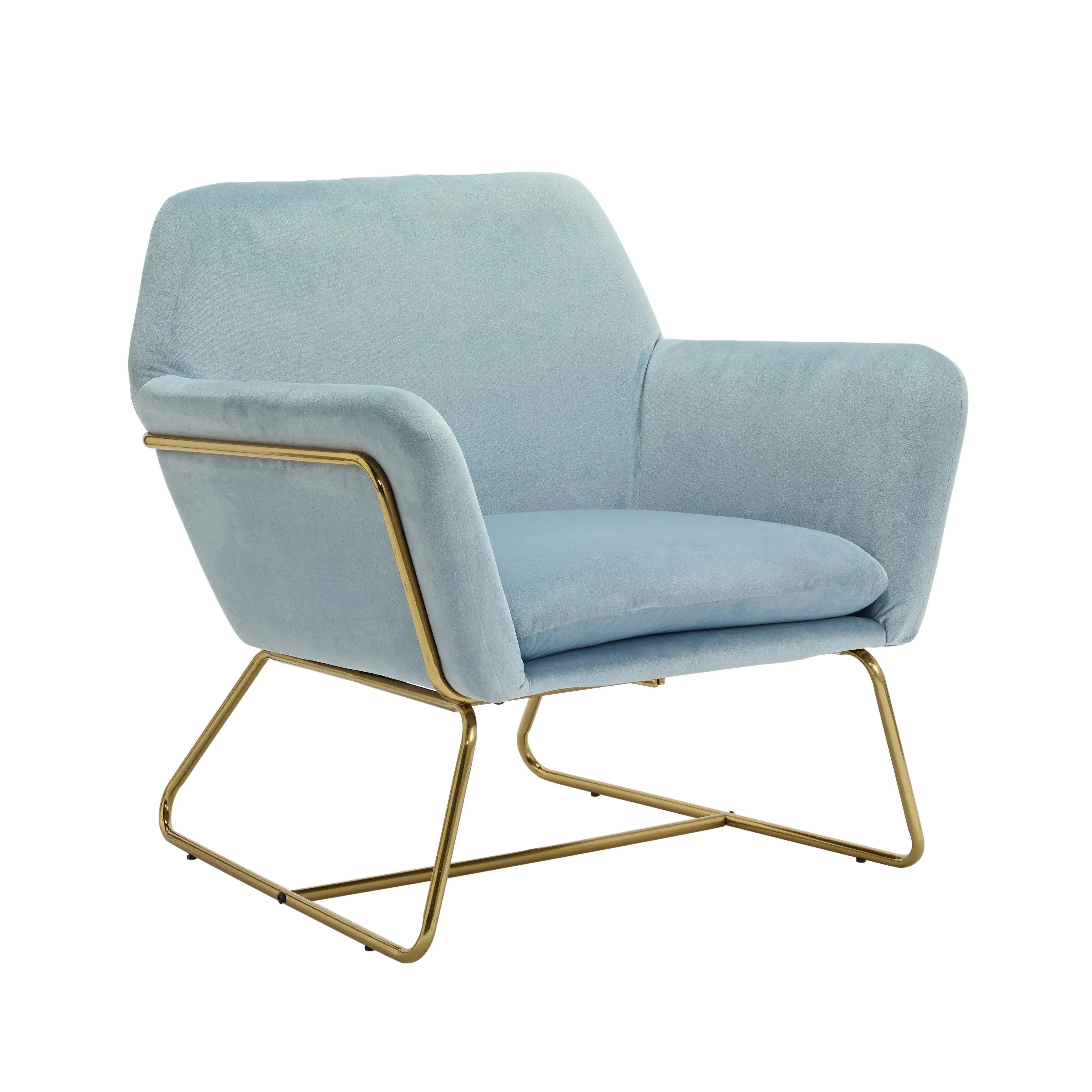 Charles Velvet Contemporary Armchair