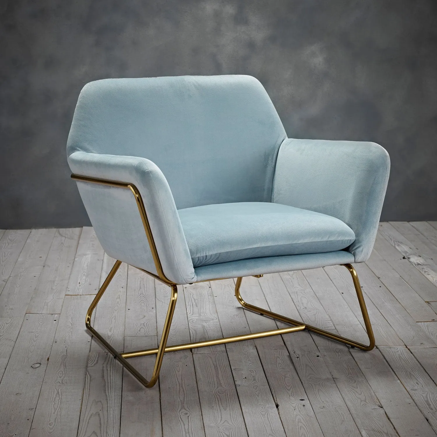 Charles Velvet Contemporary Armchair