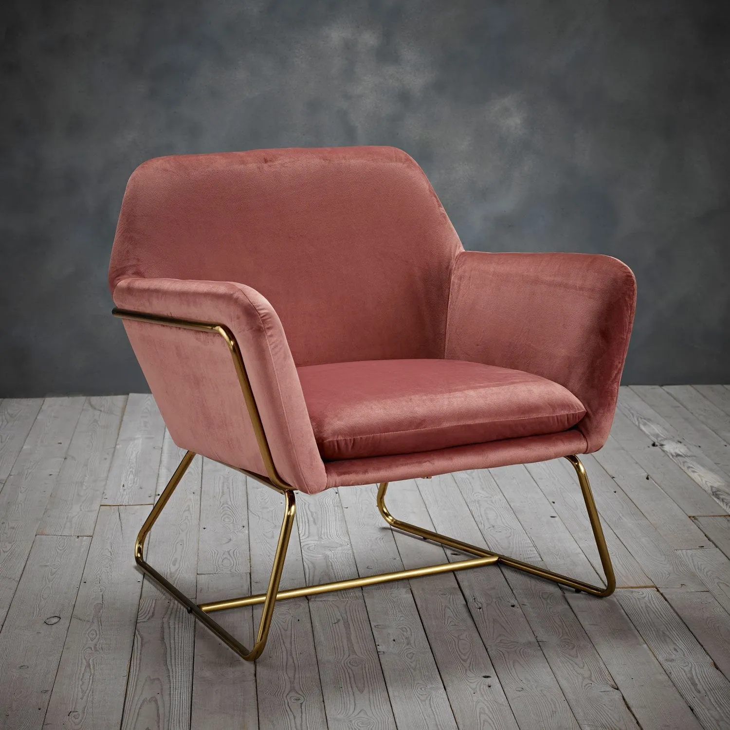 Charles Velvet Contemporary Armchair