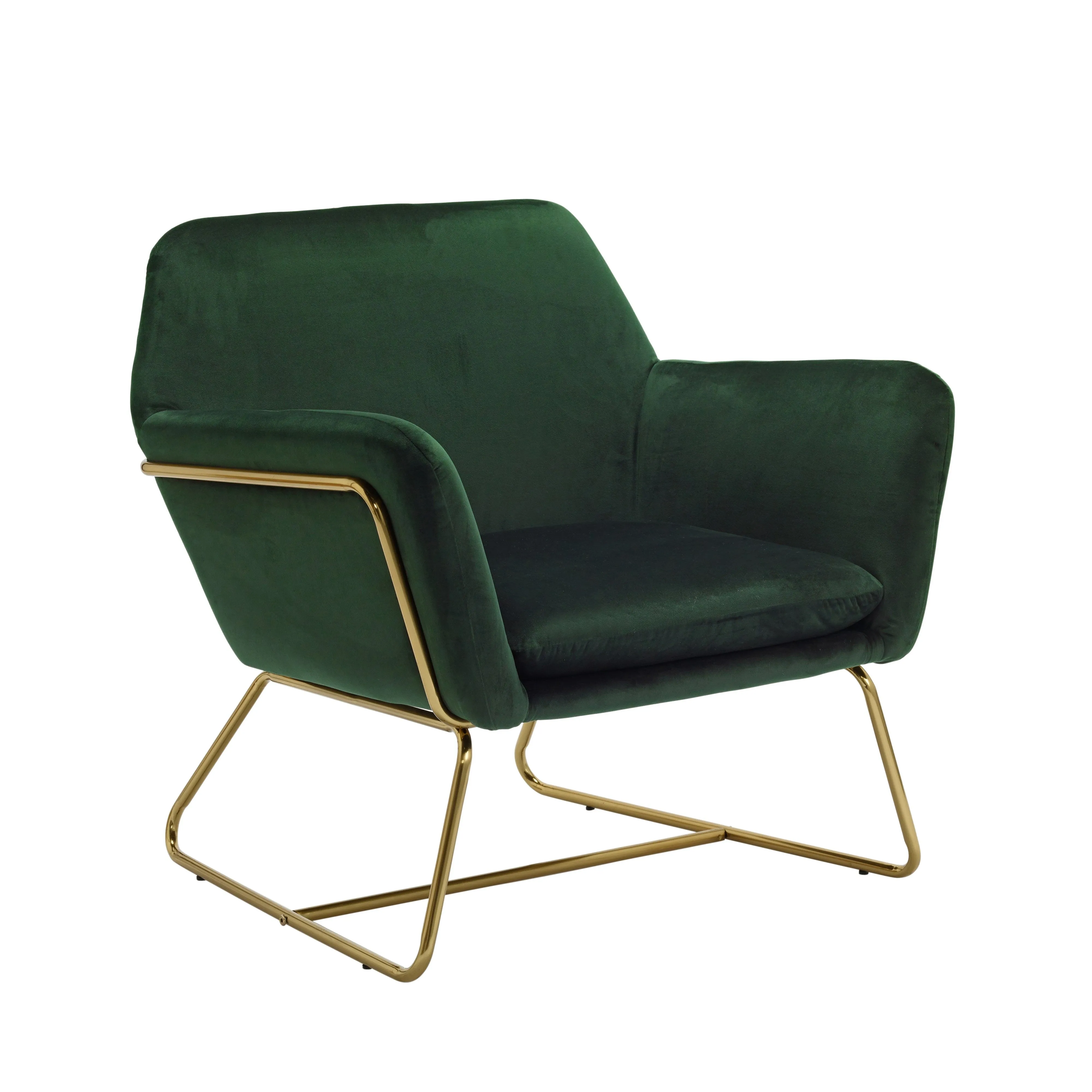 Charles Velvet Contemporary Armchair