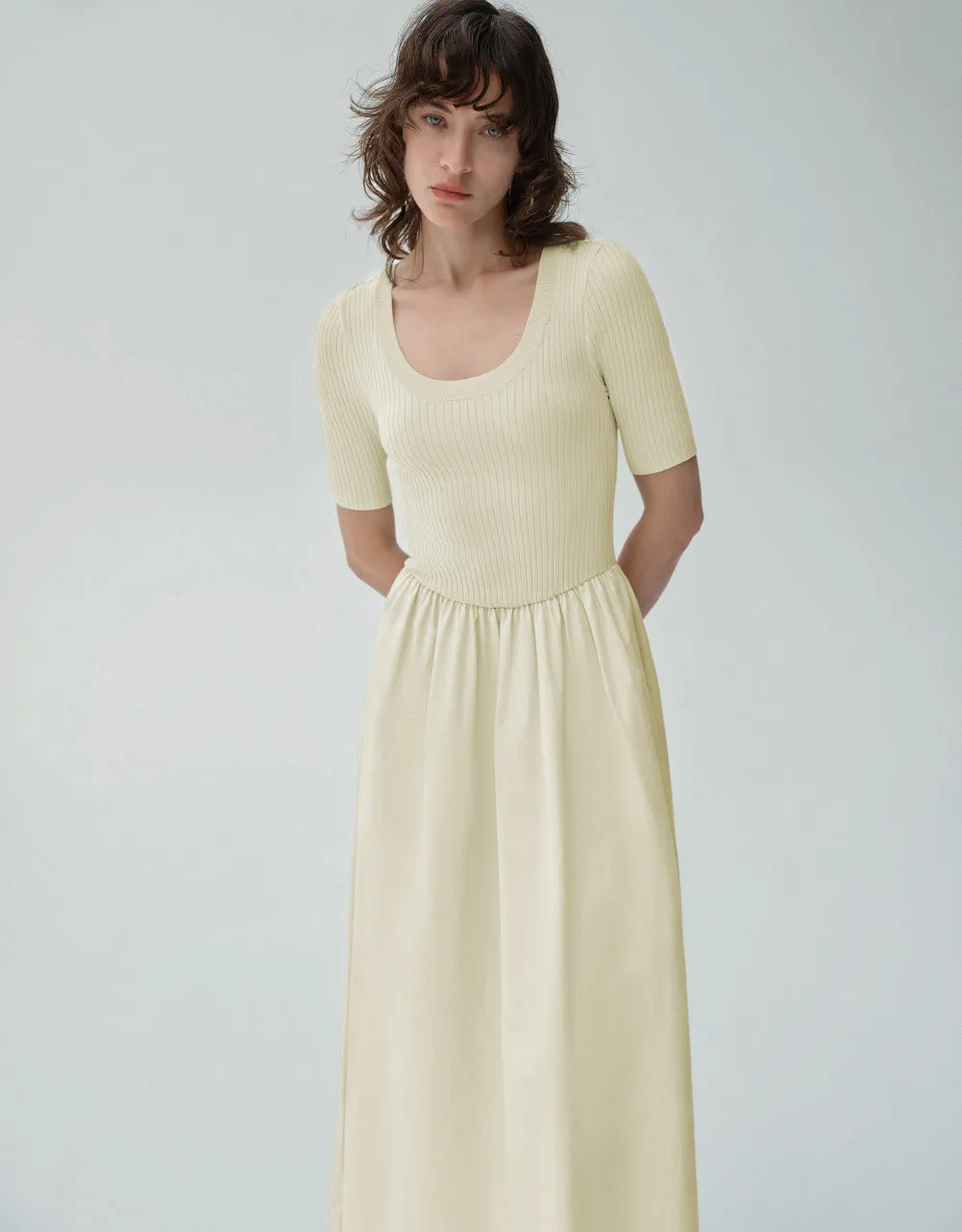 Crew Neck Knitted Dress
