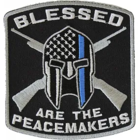 Daniel Smart Blessed Are The Peacemakers w/Thin Blue Line For Law Enforcement Patch, 3.5 x 3.75 inches