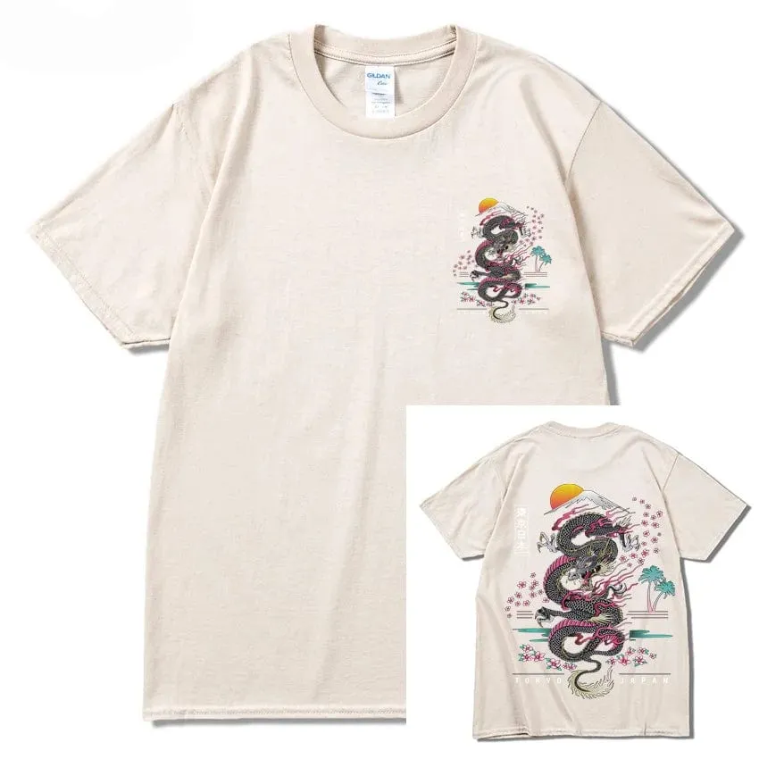 Dragon T Shirt Tokyo Japanese Tanjirou Kamado Tee Shirt Men
