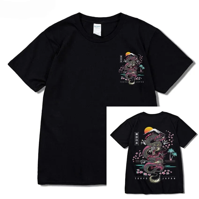 Dragon T Shirt Tokyo Japanese Tanjirou Kamado Tee Shirt Men
