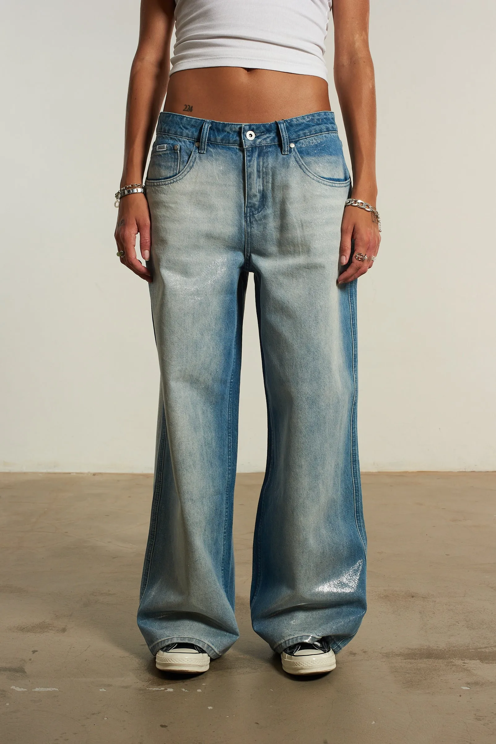 Foiled Release Jean Blue