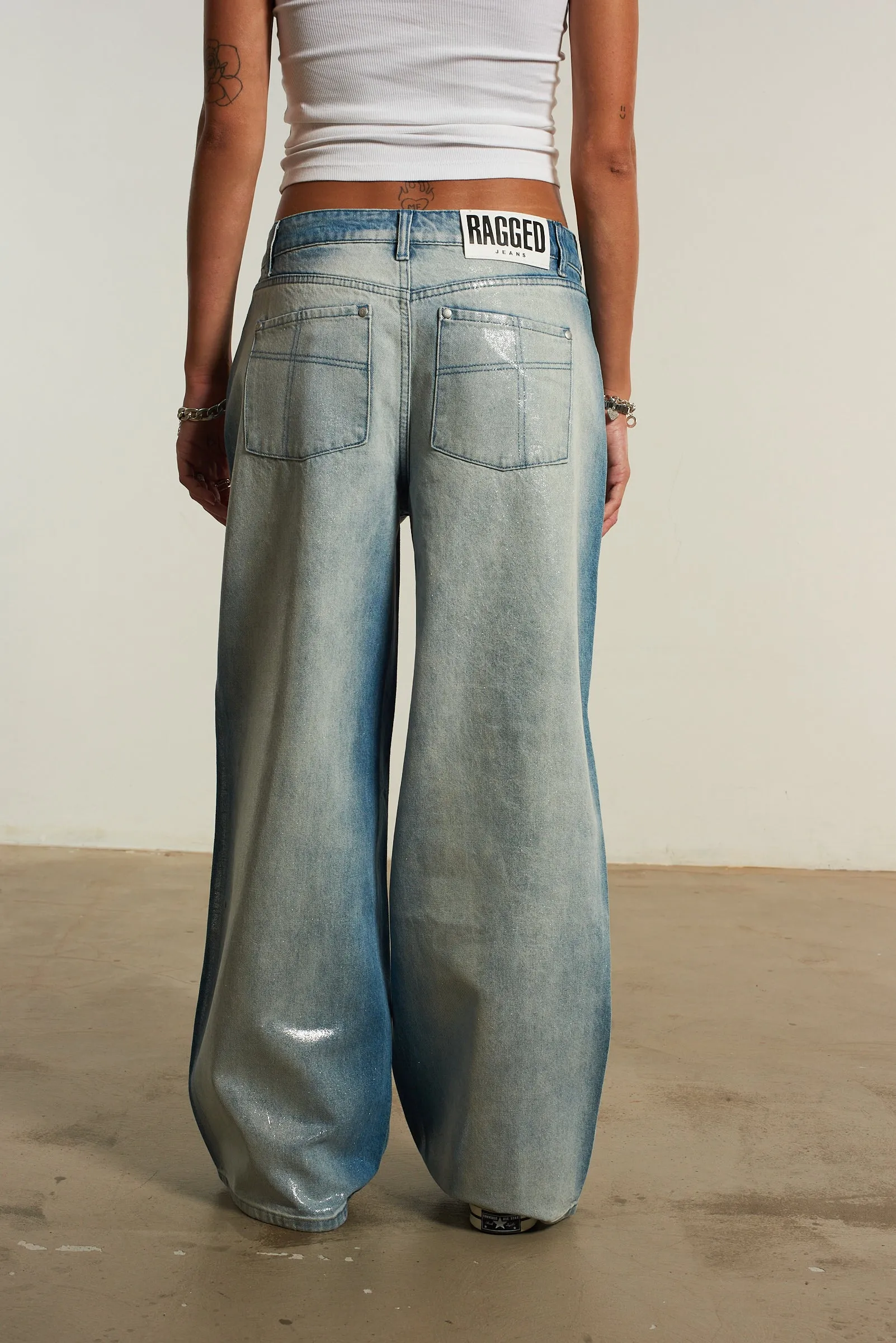 Foiled Release Jean Blue