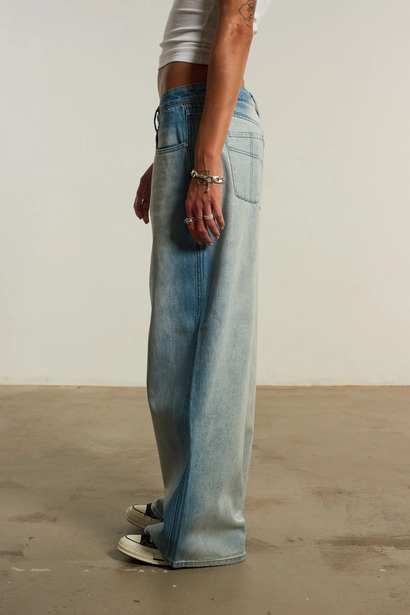 Foiled Release Jean Blue