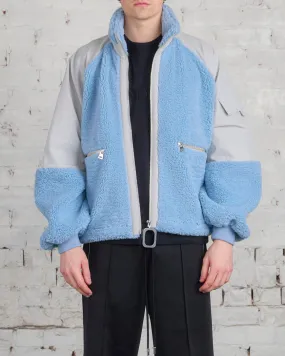 JW Anderson Short Colour Block Fleece Track Top Light Blue