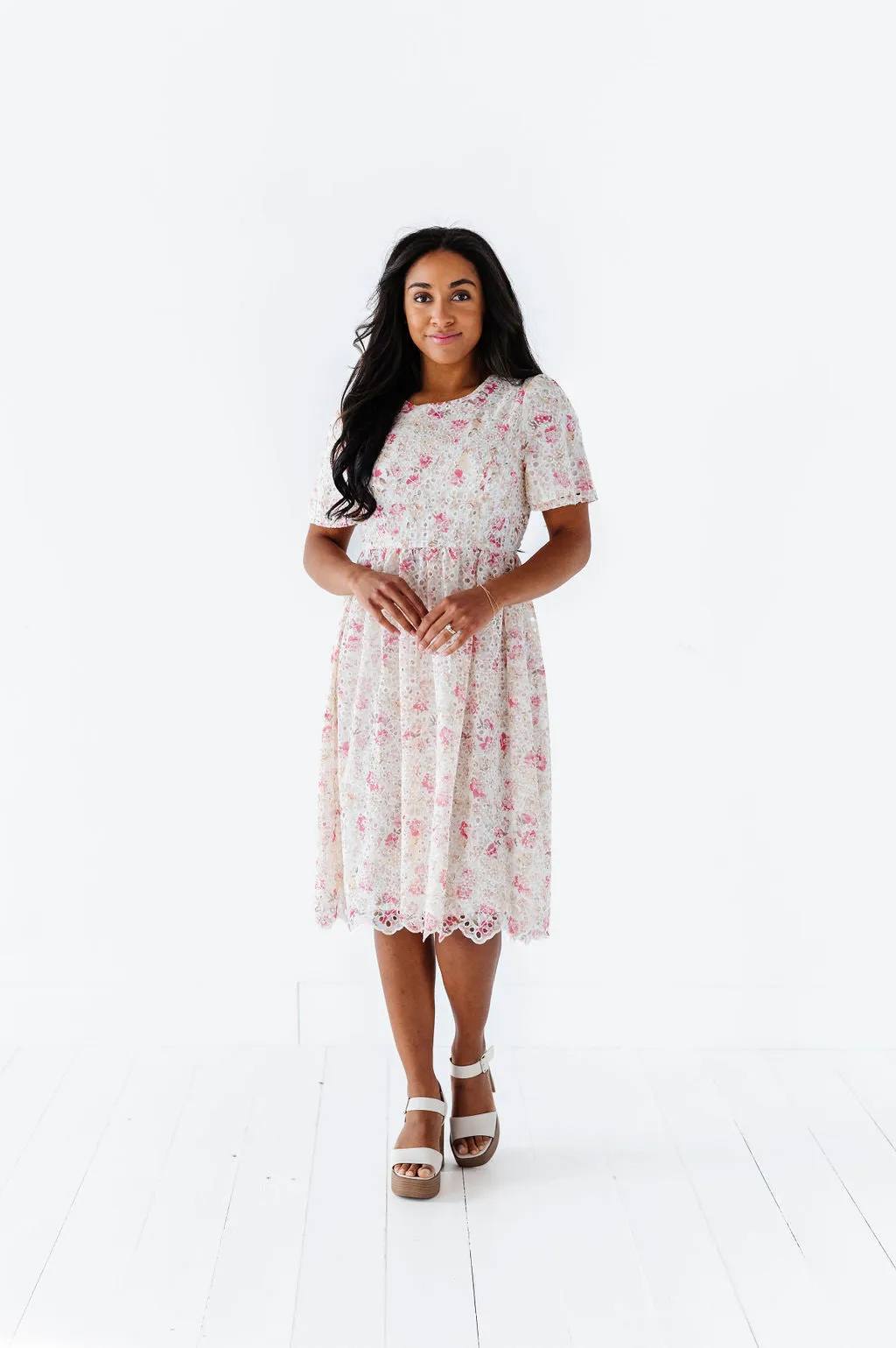 Markell Floral Eyelet Dress