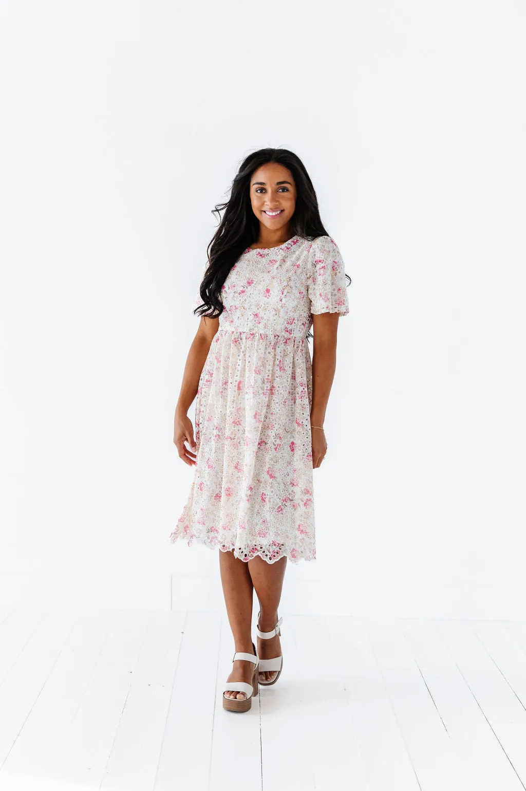 Markell Floral Eyelet Dress