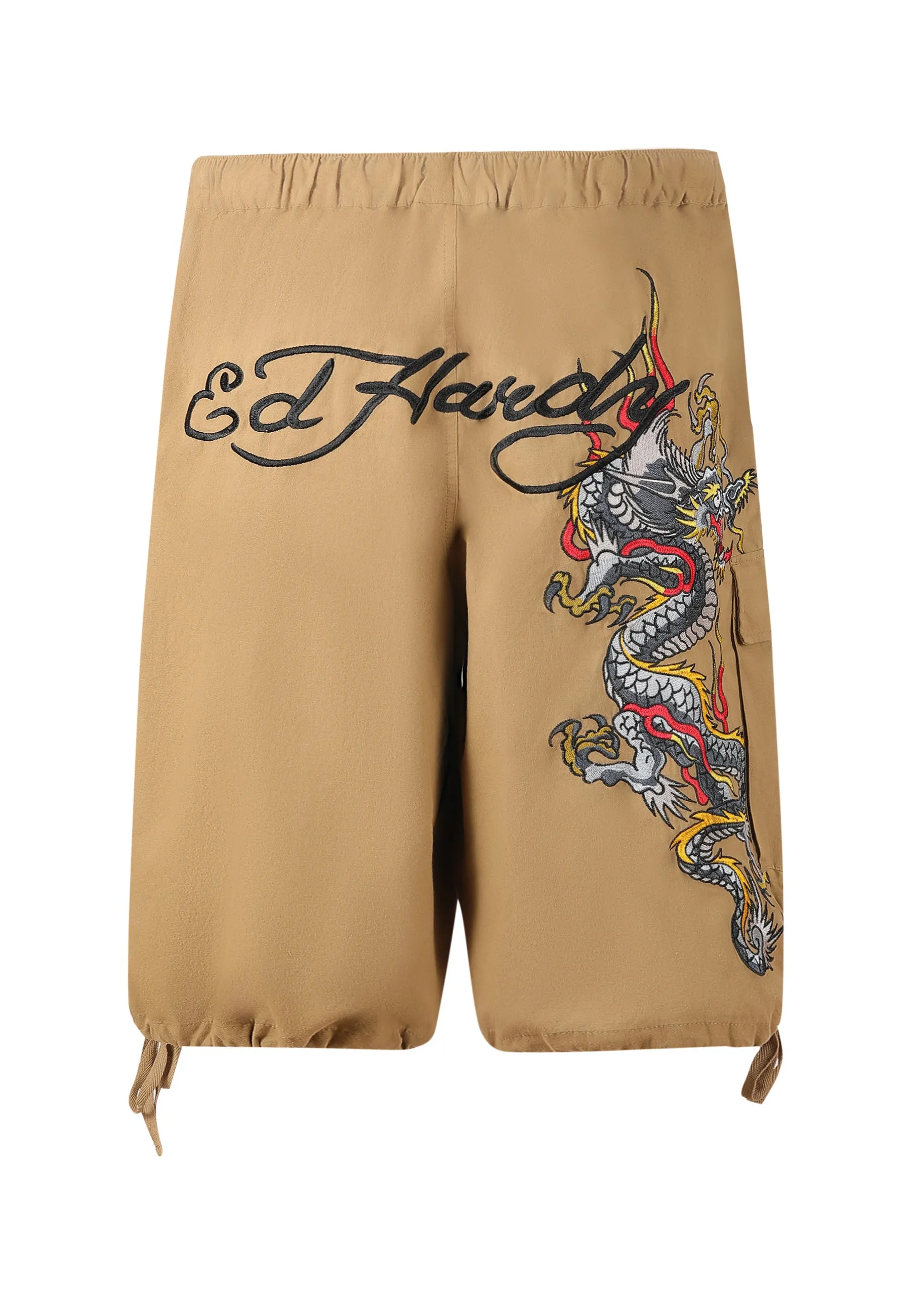 Mens Dragon Crawl Woven Cargo Shorts - Beige