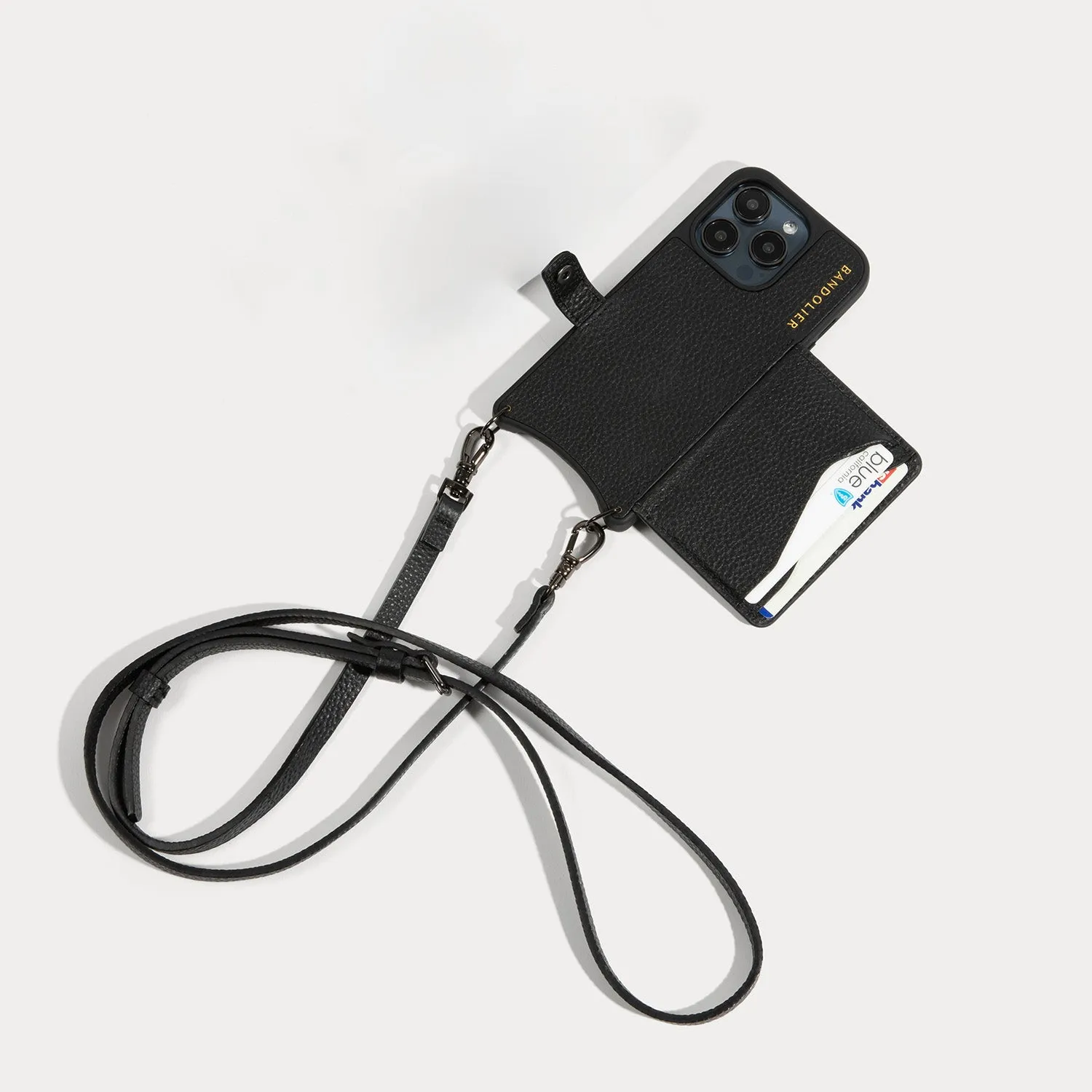 Mila MagSafe Charging Crossbody Bandolier - Black/Pewter