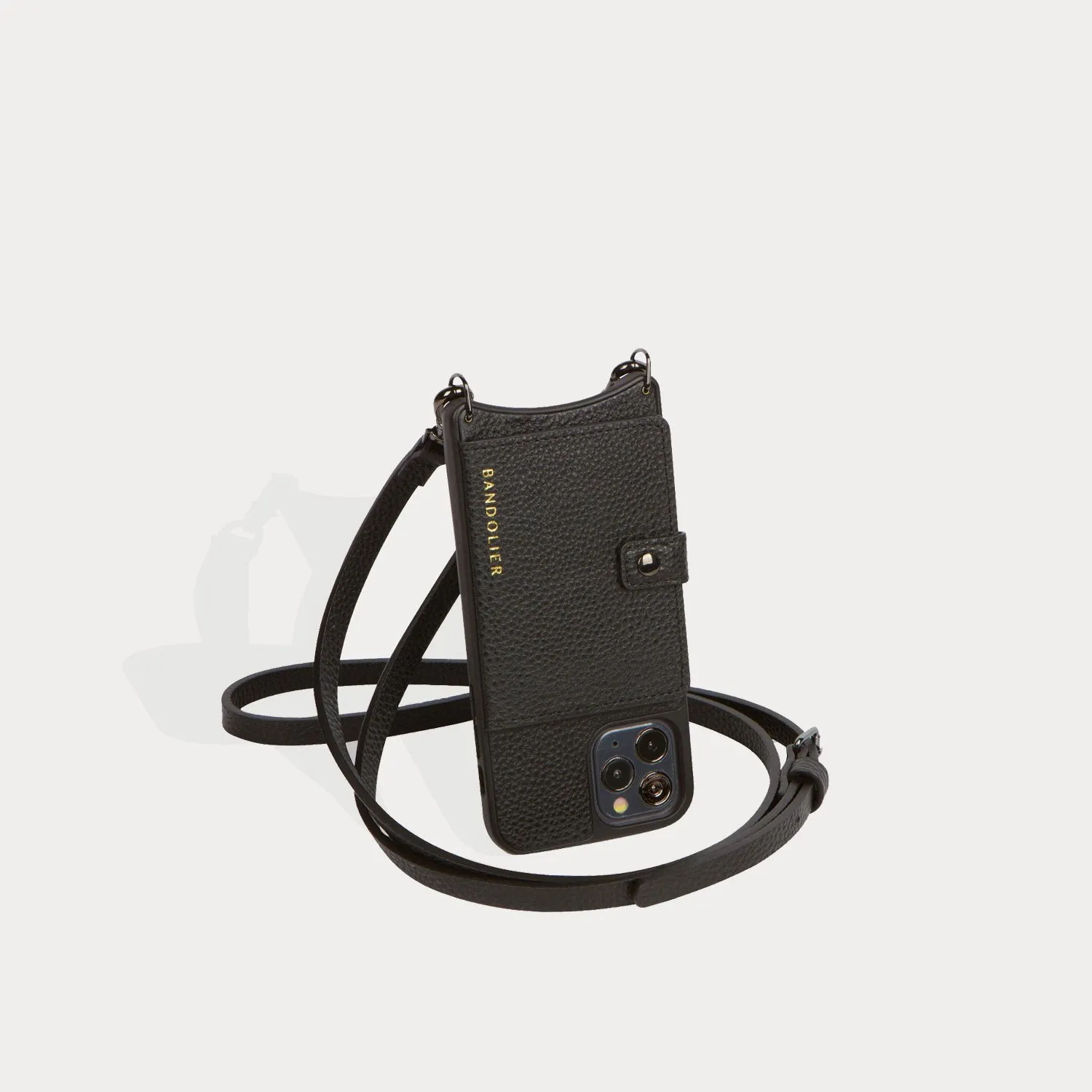 Mila MagSafe Charging Crossbody Bandolier - Black/Pewter