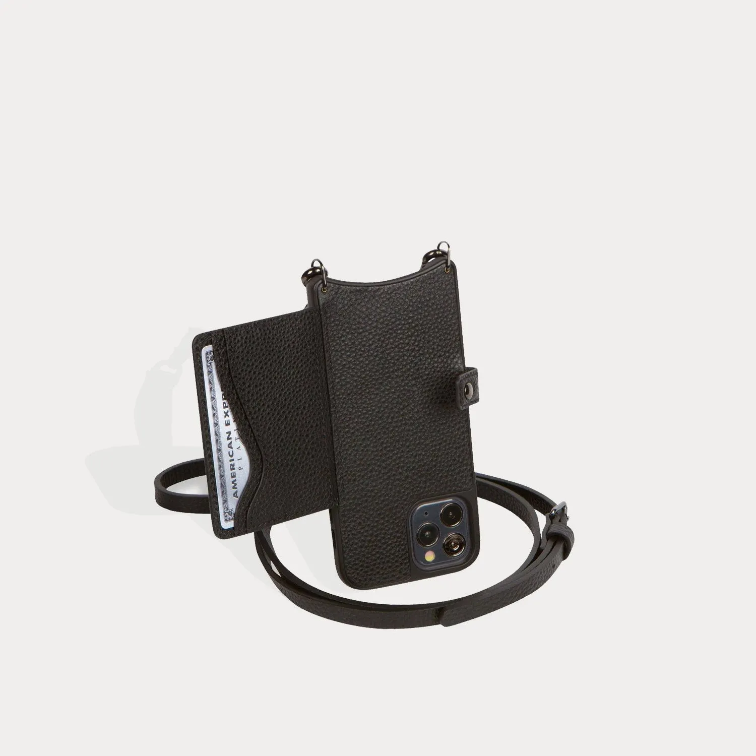 Mila MagSafe Charging Crossbody Bandolier - Black/Pewter