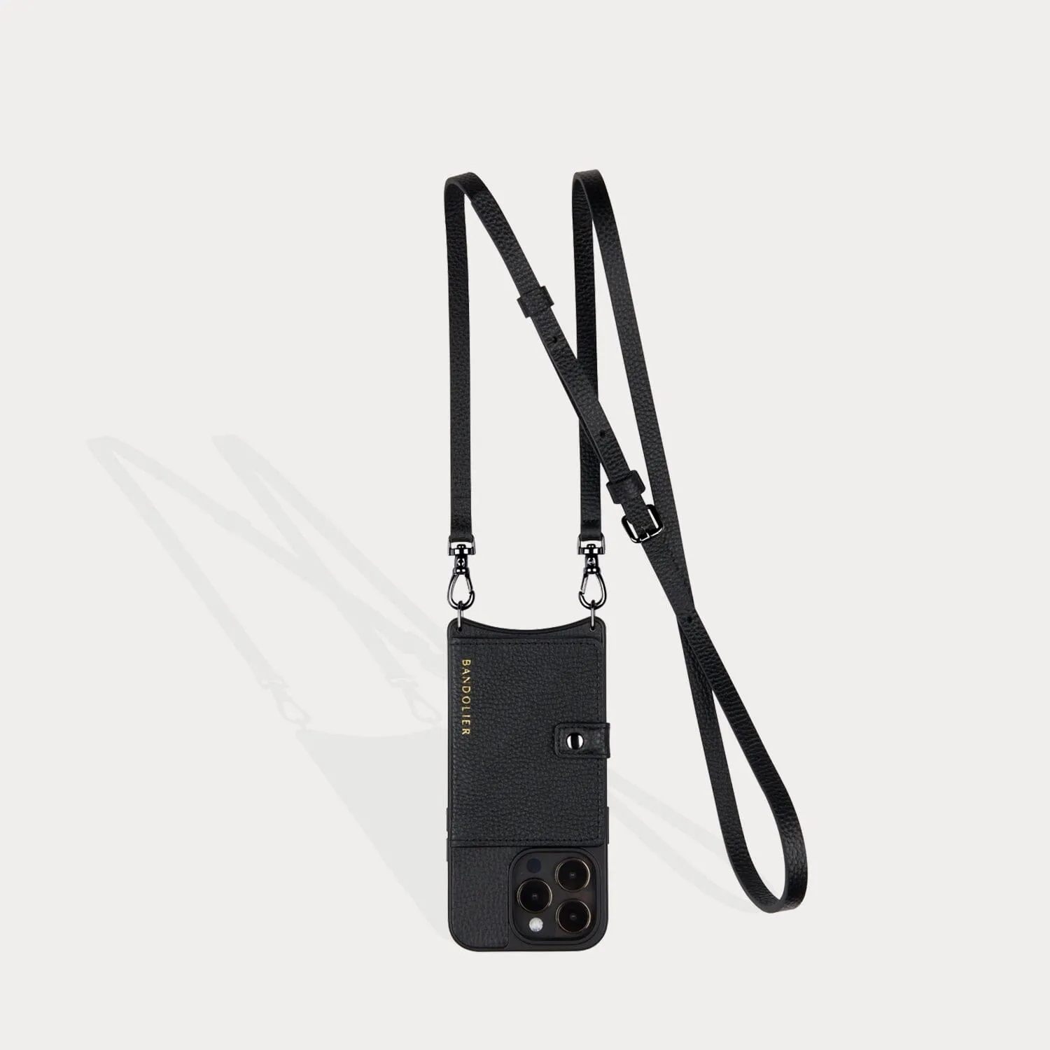 Mila MagSafe Charging Crossbody Bandolier - Black/Pewter