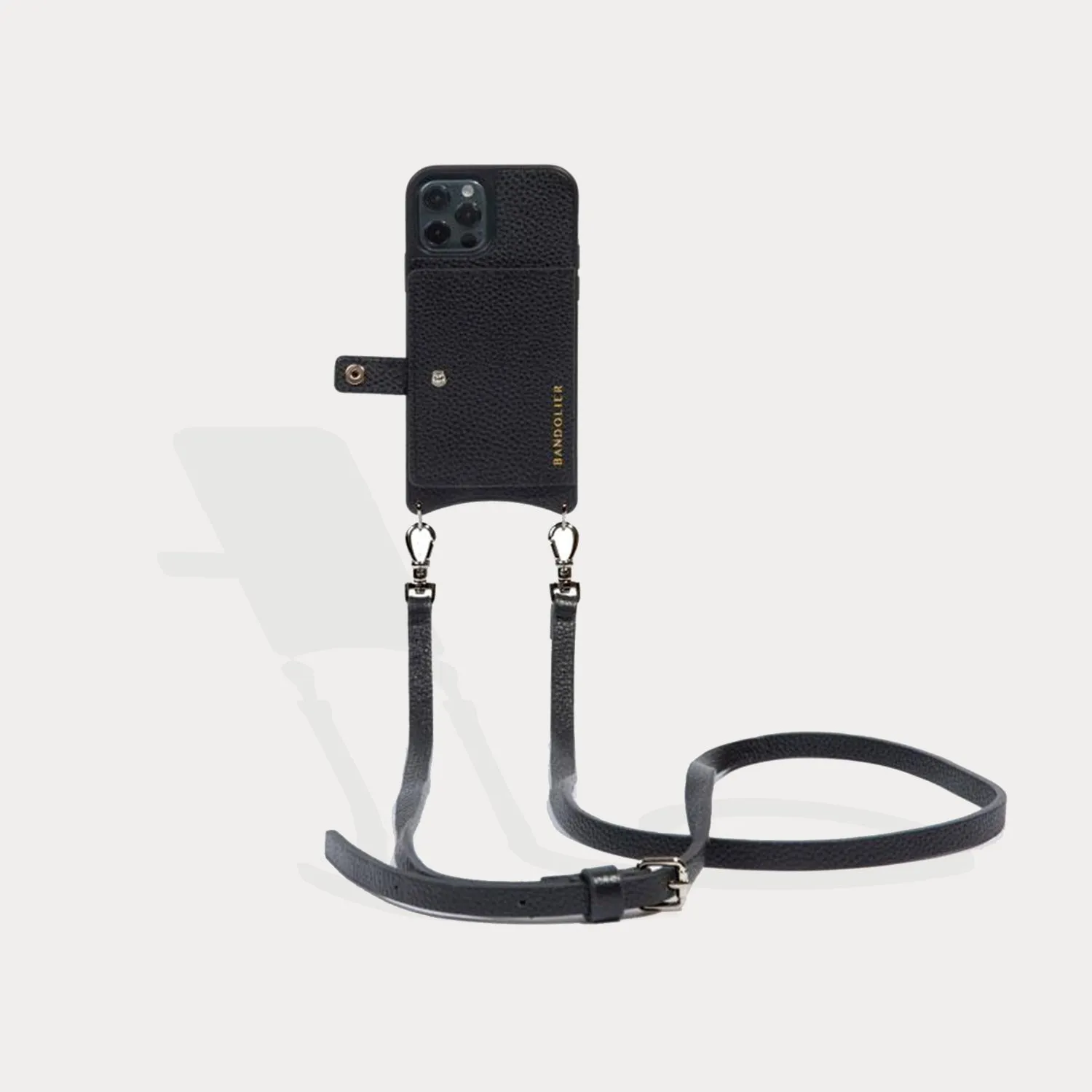 Mila MagSafe Charging Crossbody Bandolier - Black/Pewter