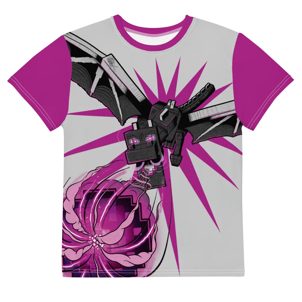 Minecraft Ender Dragon Kids Short Sleeve T-Shirt