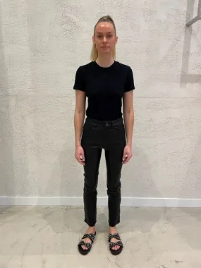 Paige Cindy Leather in Black