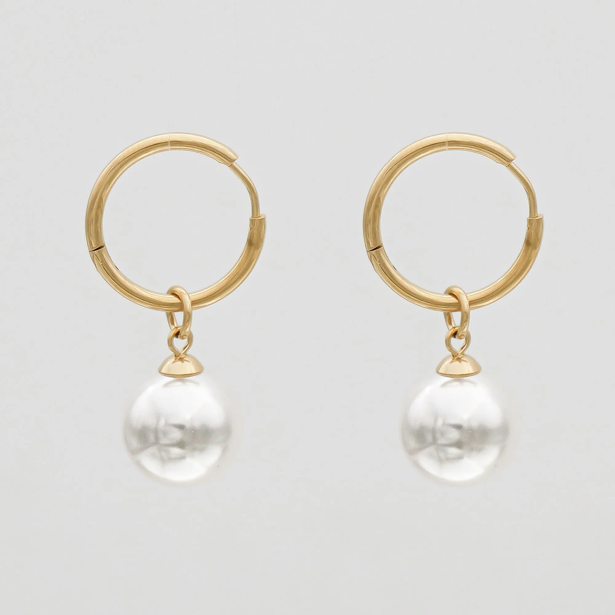 Phoebe Pearl Hoop Earrings
