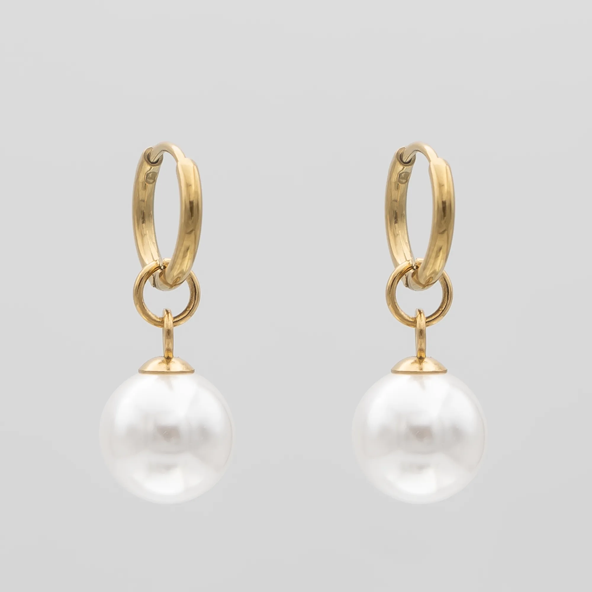 Phoebe Pearl Hoop Earrings