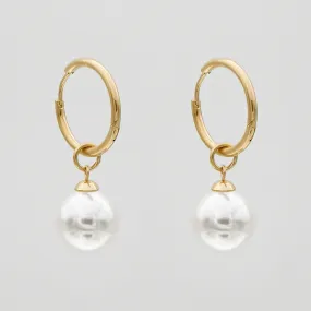 Phoebe Pearl Hoop Earrings