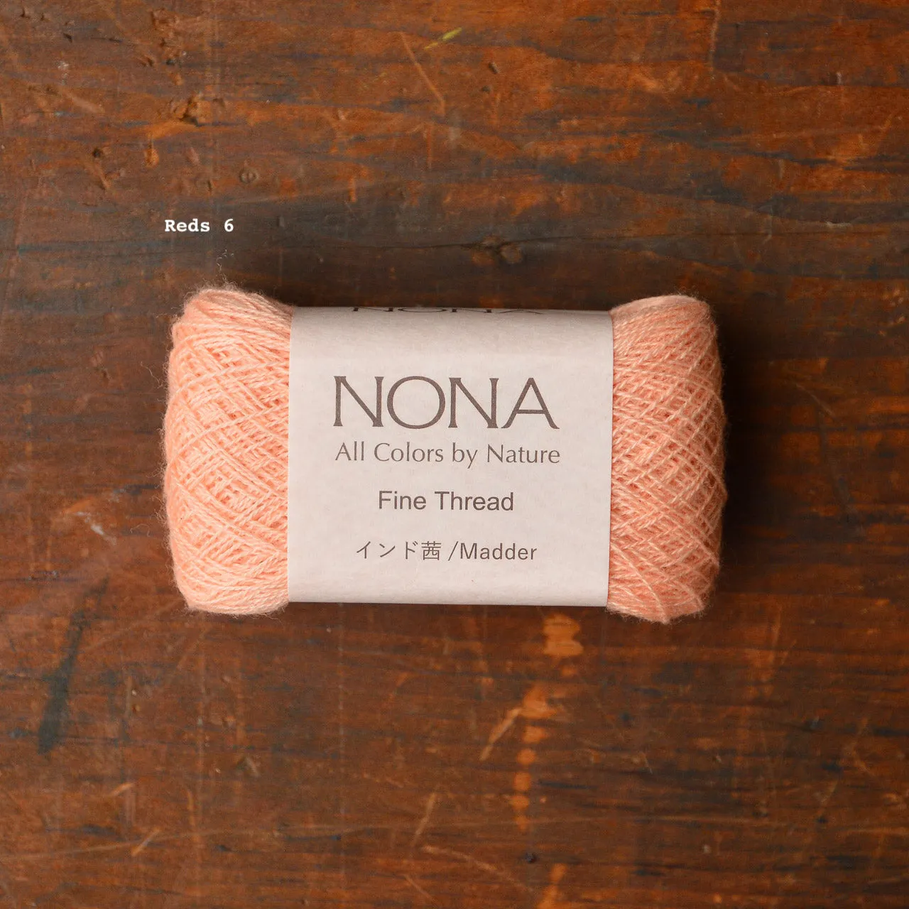 Plant Dyed Embroidery and Mending FINE Thread - 100% Cotton - Reds (140m)