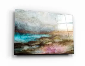 ・"Abstract Lake"・Glass Wall Art