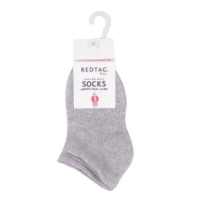 REDTAG Boy's Mid-Grey Socks