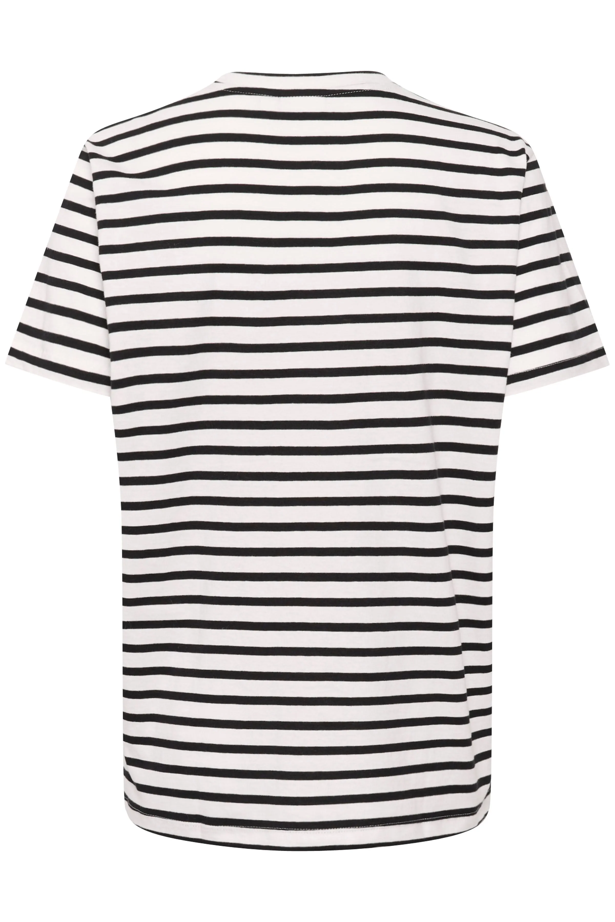 Saint Tropez Ganika Cotton T-Shirt in Ice & Black Stripe