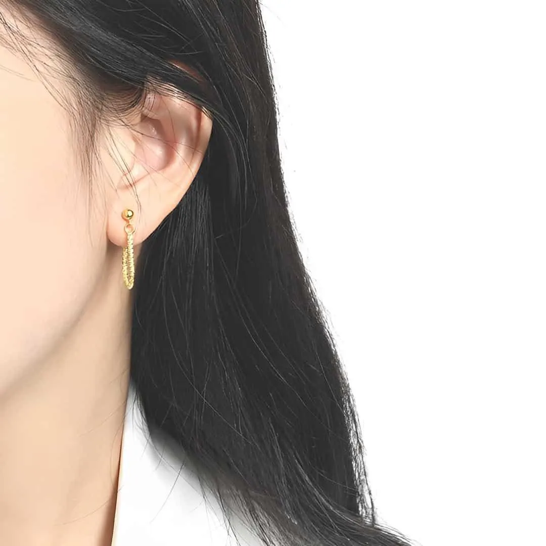 Thin Chain Drop Earrings - Lera