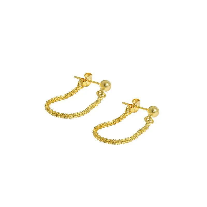 Thin Chain Drop Earrings - Lera