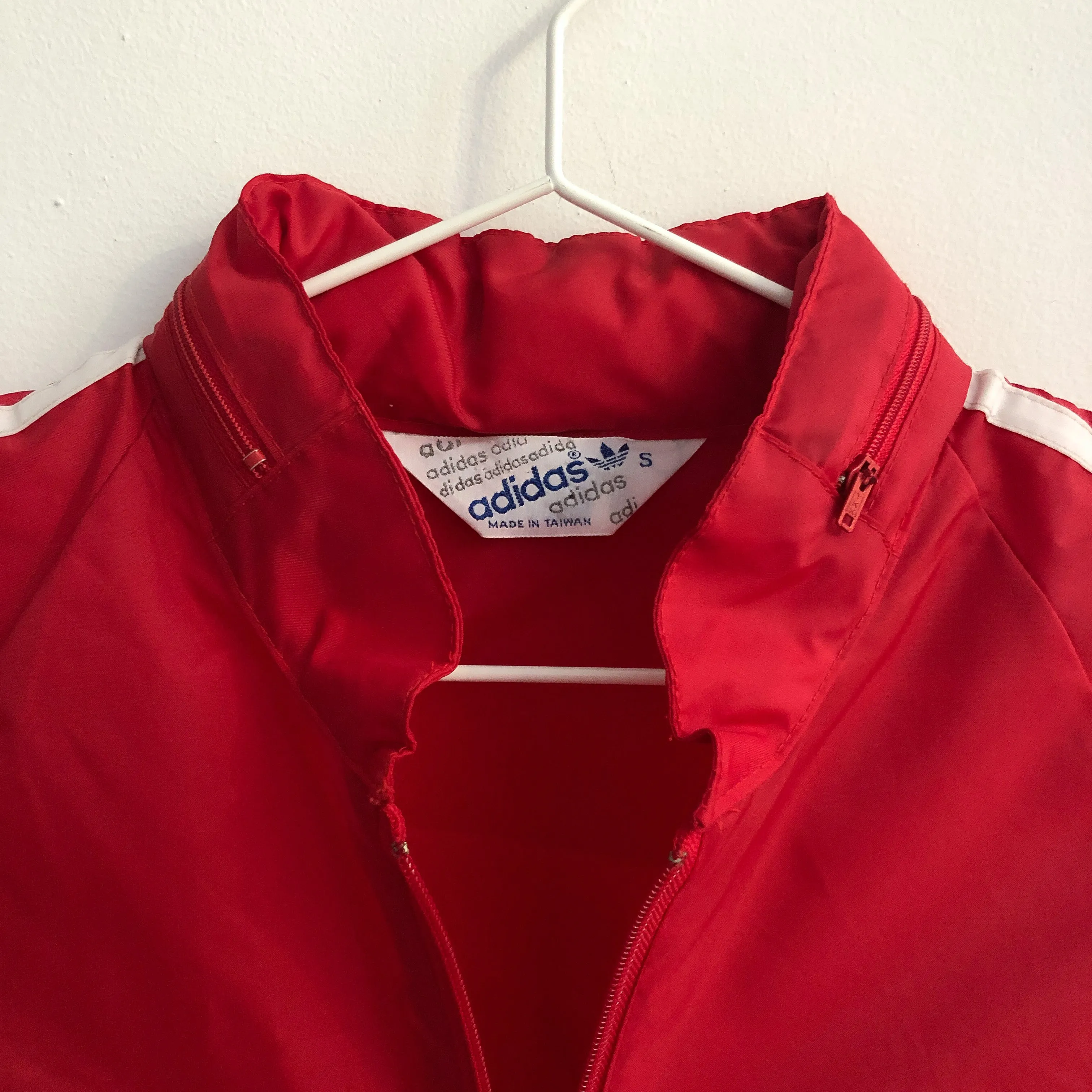 Vintage Adidas Three-Stripe Windbreaker