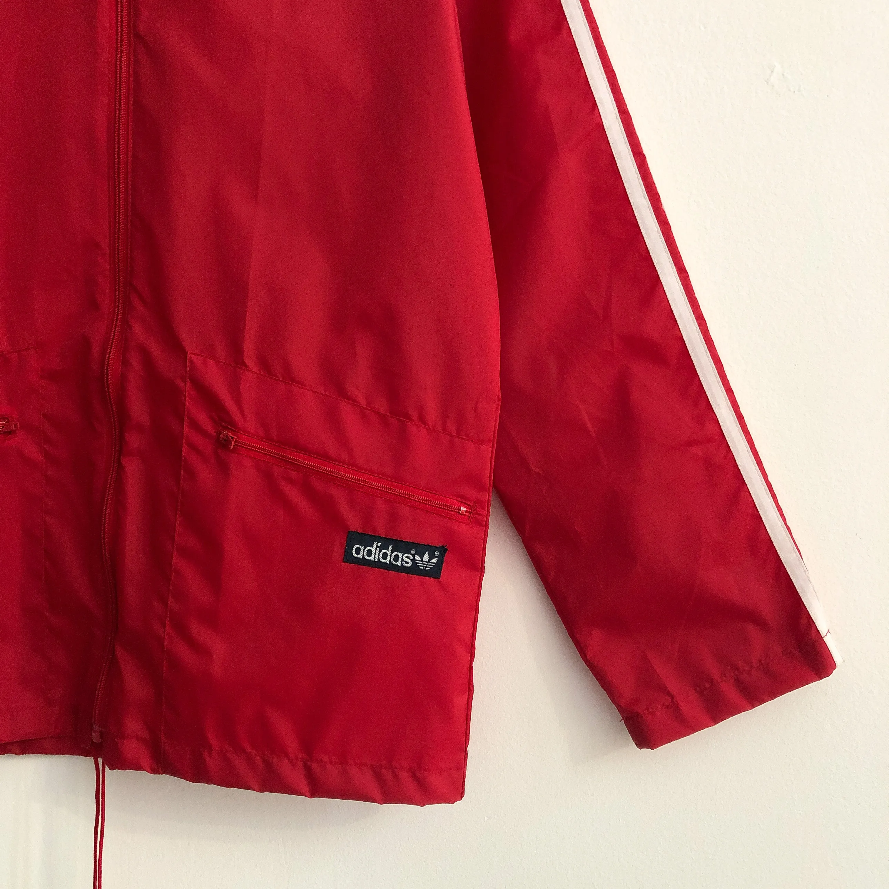 Vintage Adidas Three-Stripe Windbreaker